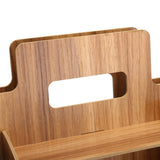 Wood Desktop Organizer Innovative Cosmetics Stationery Storage Rack for Home OfficeCherry Wood Color