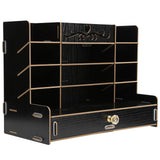 Wooden Storage Box Innovative Desktop Pen Holder Container Stationery Rack OrganizerBlack In Australia - Darrahopens