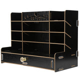 Wooden Storage Box Innovative Desktop Pen Holder Container Stationery Rack OrganizerBlack In Australia - Darrahopens