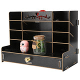 Wooden Storage Box Innovative Desktop Pen Holder Container Stationery Rack OrganizerBlack In Australia - Darrahopens