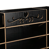 Wooden Storage Box Innovative Desktop Pen Holder Container Stationery Rack OrganizerBlack