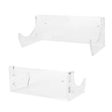2Pcs Wall Shelf Skateboard Hanger Display Storage Rack Snowboard Organizer SuppliesTransparent