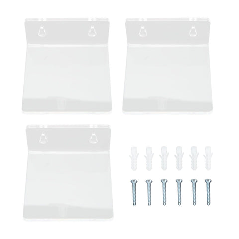 3PCS Clear Acrylic Display Rack Wall Mounted Floating Shelf for Home Toys Potted Plant Doll In Australia - Darrahopens