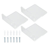 3PCS Clear Acrylic Display Rack Wall Mounted Floating Shelf for Home Toys Potted Plant Doll
