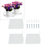 3PCS Clear Acrylic Display Rack Wall Mounted Floating Shelf for Home Toys Potted Plant Doll