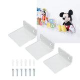 3PCS Clear Acrylic Display Rack Wall Mounted Floating Shelf for Home Toys Potted Plant Doll