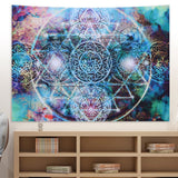 Polyester Tapestry Abstract Geometry Pattern Wall Hanging Blanket Art Home Decoration150x130cm