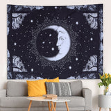 Wall Hanging Tapestry MoonPattern Background Decoration for Living Room Bedroom(200x150cm )