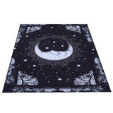 Wall Hanging Tapestry MoonPattern Background Decoration for Living Room Bedroom(150x130cm )