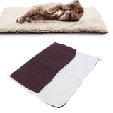 Pet Heating Pad Non Slip Detachable Insulation Warm Blanket for Pet House Dog Kennel(White 90x64cm)