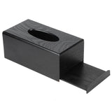 Black Wooden Tissue Box Napkin Case Elegant Style Tissue Holder for Home Hotel Living Room