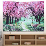 Landscape Wall Tapestry Hanging Carpet Mat for Bedroom Dormitory Bedside Decoration150x130cm
