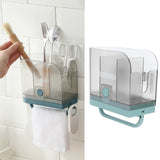 Household Chopstick Rack Multifunctional Chopstick Holder WallMounted Rack Storage Box for Kitchen