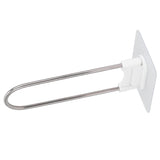 Clothes Hanger Organizer Stainless Steel UShape Wall Storage Rack for Bathroom Balcony White