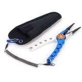 Fishing Lure Pliers Tongs Multifunction Aluminum Alloy Hook Remover Tool Equipment(Blue Silver ) In Australia - Darrahopens