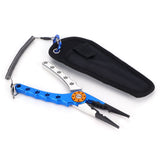 Fishing Lure Pliers Tongs Multifunction Aluminum Alloy Hook Remover Tool Equipment(Blue Silver ) In Australia - Darrahopens