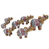 7Pcs Cute Resin Elephant Statue Decor Vivid Ornament Craft Gift for Home Table Decoration In Australia - Darrahopens