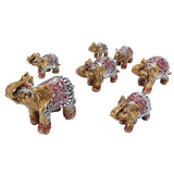 7Pcs Cute Resin Elephant Statue Decor Vivid Ornament Craft Gift for Home Table Decoration In Australia - Darrahopens