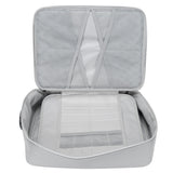 Files Storage Bag Multifunction Fireproof Waterproof Office Document Organizer Silver