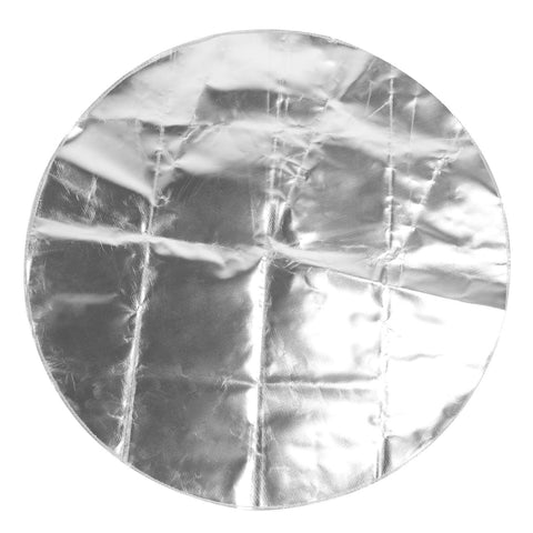 Round Fire Pit Mat Fireproof Outdoor terrace Barbecue Grill Deck Protection Pad SuppliesSilver Gray 60cm In Australia - Darrahopens