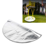 Round Fire Pit Mat Fireproof Outdoor terrace Barbecue Grill Deck Protection Pad SuppliesSilver Gray 60cm
