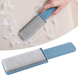 Double-Sided Hair Removal Brush with Storage Cover Portable Clothes Lint Remover Blue