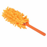Telescopic Duster Detachable Washable 72cm Chenille Dust Removal Tool for Home Cleaning Orange