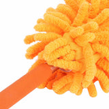 Telescopic Duster Detachable Washable 72cm Chenille Dust Removal Tool for Home Cleaning Orange