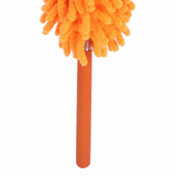 Telescopic Duster Detachable Washable 72cm Chenille Dust Removal Tool for Home Cleaning Orange