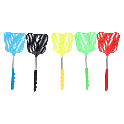 5PCS Plastic Fly Swatter with Retractable Rod Thicken PlantainShaped Fly Swatter for Home In Australia - Darrahopens