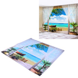 Home Tapestry Landscape Pattern Polyester Fabric Hanging Blanket for Bedroom Balcony150x150cm