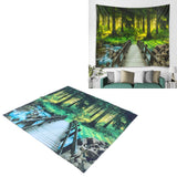 Polyester Tapestry Forest Landscape Pattern Wall Hanging Blanket Bedroom Dormitory Decors150x150cm In Australia - Darrahopens