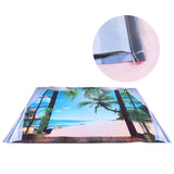 Window Beach Landscape Pattern Tapestry Wall Hanging for Living Room Bedroom Art Decor230x180cm In Australia - Darrahopens