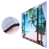 Window Beach Landscape Pattern Tapestry Wall Hanging for Living Room Bedroom Art Decor230x180cm