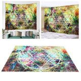 Abstract Geometric Pattern Tapestry Wall Hanging for Living Room Bedroom Art Decor200x150cm