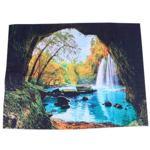 Cave River Landscape Pattern Tapestry Wall Hanging Wall Blanket for Bedroom Decor230x180cm In Australia - Darrahopens