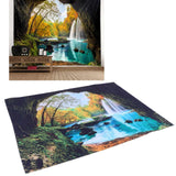Cave River Landscape Pattern Tapestry Wall Hanging Wall Blanket for Bedroom Decor230x180cm