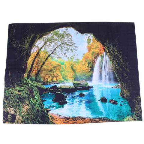 Cave River Landscape Pattern Tapestry Wall Hanging Wall Blanket for Bedroom Decor200x150cm In Australia - Darrahopens