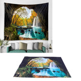 Cave River Landscape Pattern Tapestry Wall Hanging Wall Blanket for Bedroom Decor200x150cm In Australia - Darrahopens