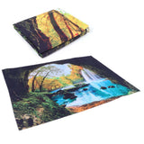 Cave River Landscape Pattern Tapestry Wall Hanging Wall Blanket for Bedroom Decor150x150cm