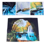 Cave River Landscape Pattern Tapestry Wall Hanging Wall Blanket for Bedroom Decor150x150cm