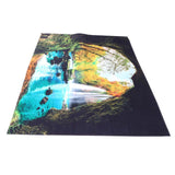 Cave River Landscape Pattern Tapestry Wall Hanging Wall Blanket for Bedroom Decor150x150cm
