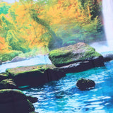 Cave River Landscape Pattern Tapestry Wall Hanging Wall Blanket for Bedroom Decor150x150cm