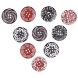 10Pcs Round Buttons Mixed Pattern Carving 4‑Holes Button DIY Art Crafts Supplies In Australia - Darrahopens