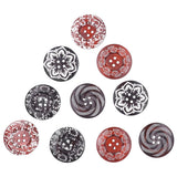 10Pcs Round Buttons Mixed Pattern Carving 4‑Holes Button DIY Art Crafts Supplies In Australia - Darrahopens