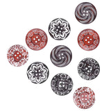10Pcs Round Buttons Mixed Pattern Carving 4‑Holes Button DIY Art Crafts Supplies In Australia - Darrahopens