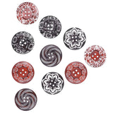 10Pcs Round Buttons Mixed Pattern Carving 4‑Holes Button DIY Art Crafts Supplies In Australia - Darrahopens