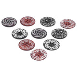 10Pcs Round Buttons Mixed Pattern Carving 4‑Holes Button DIY Art Crafts Supplies In Australia - Darrahopens
