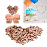 500Pcs Heart‑Shape Chips Wood Grain Slice Decoration DIY Hand‑Made Scrapbook Crafts