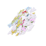 50Pcs Mixed Wooden Buttons Cartoon Dog Shape Button DIY HandSewn Clothes Decoration